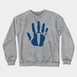 blue hand no seal Crewneck Sweatshirt